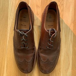 Brunello Cucinelli Broque Derby- Brown (EU size 46)